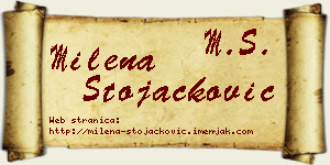 Milena Stojačković vizit kartica